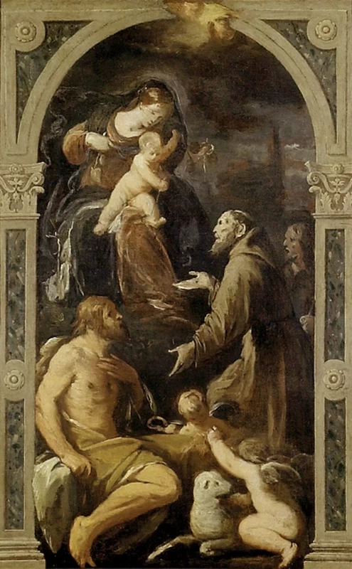 La Vergine col Bambino e i Santi Giovanni Battista, Francesco e Giacomo Magno